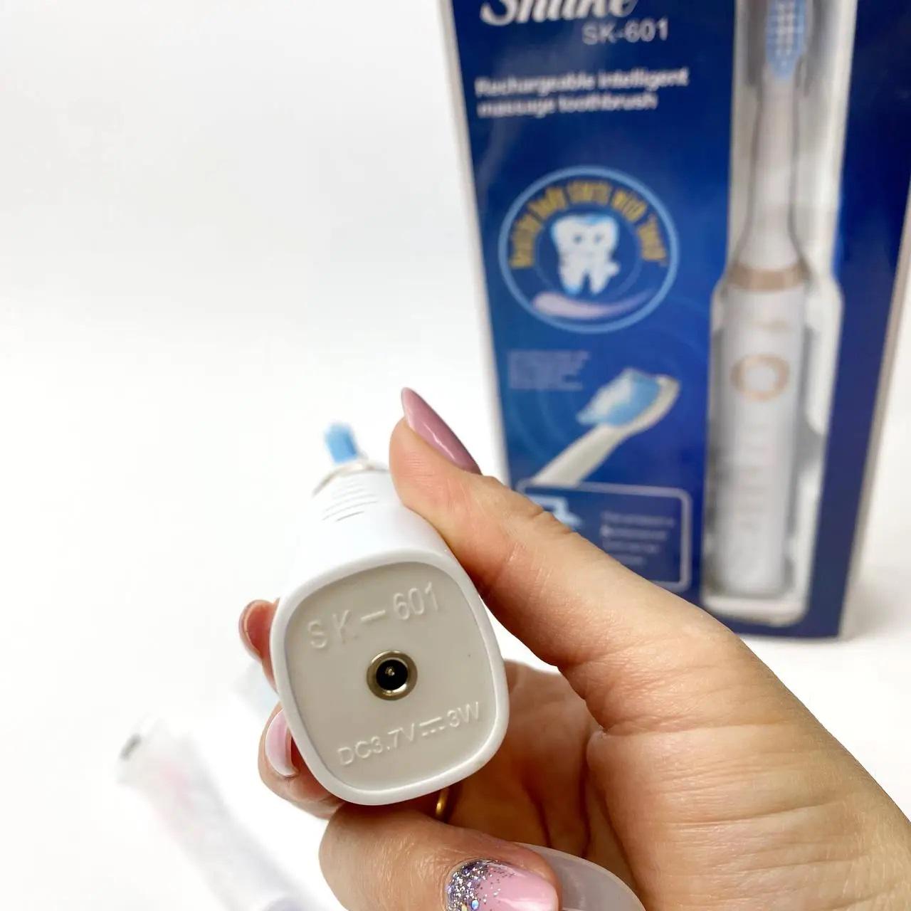 Щітка зубна електрична Shuke SK601 ультразвукова акумуляторна Білий - фото 4