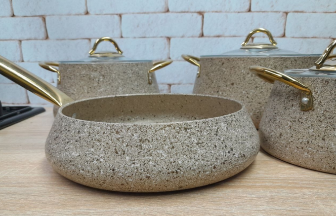 Набір посуду OMS 3041 сотейник і 3 каструлі з антипригарним покриттям для індукції - фото 5