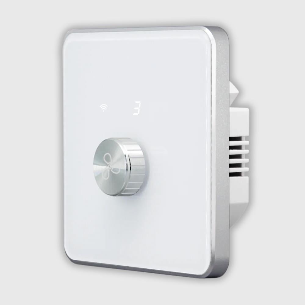 Регулятор швидкості вентилятора поворотний Tuya Wi-Fi Білий (WH00691)