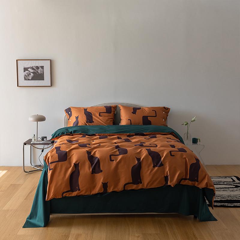 Комплект постільної білизни євро 2 з Коты