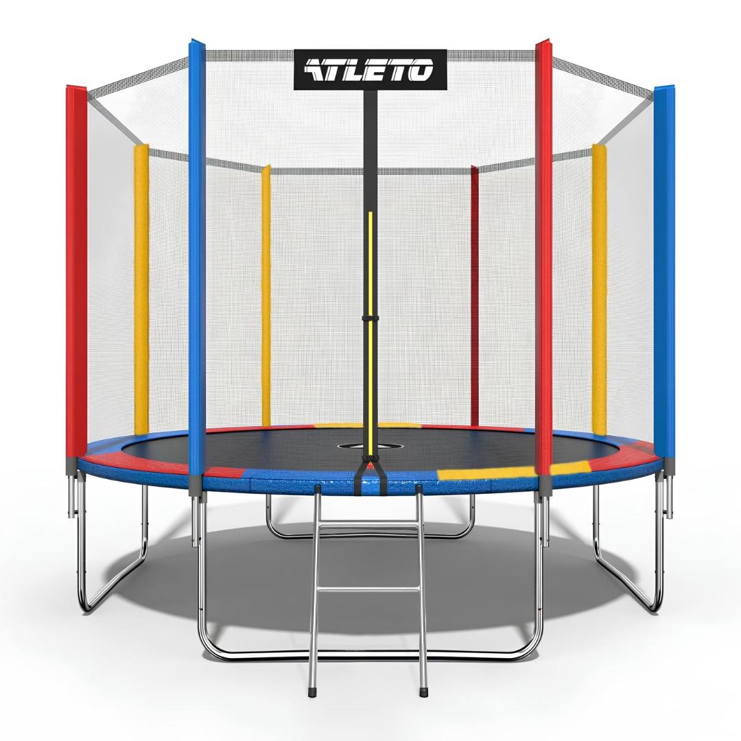 Батут Atleto с сеткой 374 см Multikolor (21000140)