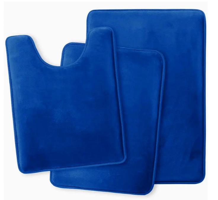 Набор ковриков для ванной и туалета Decor Comfort антискользящие с эффектом памяти 3 шт. Синий (7802516) - фото 1 Набор ковриков для ванной и туалета Decor Comfort антискользящие с эффектом памяти 3 шт. Синий (7802516) - фото 1