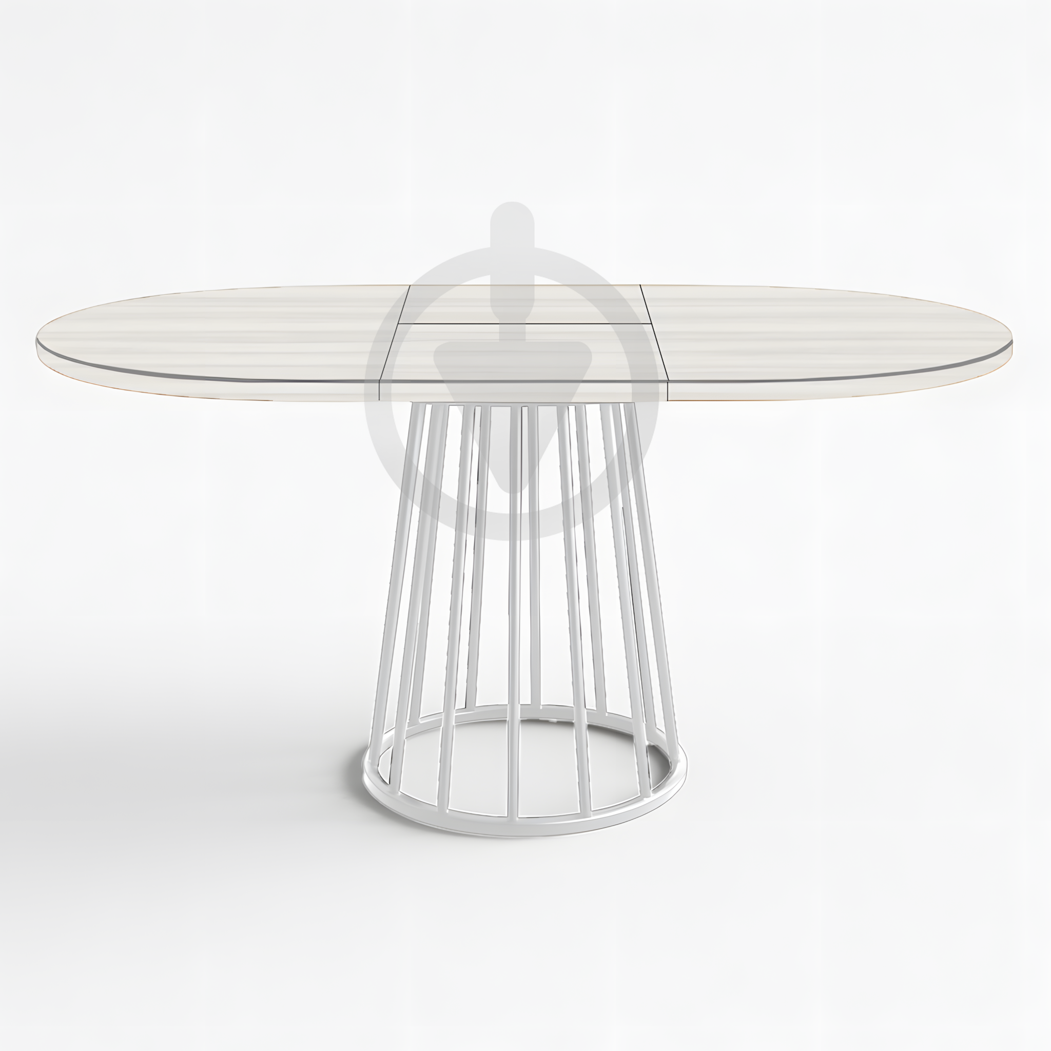 Стол кухонный раскладной RoMax Elegant Slide 90x75/130x75 см Loft Дуб Серфсайд/Белый - фото 2