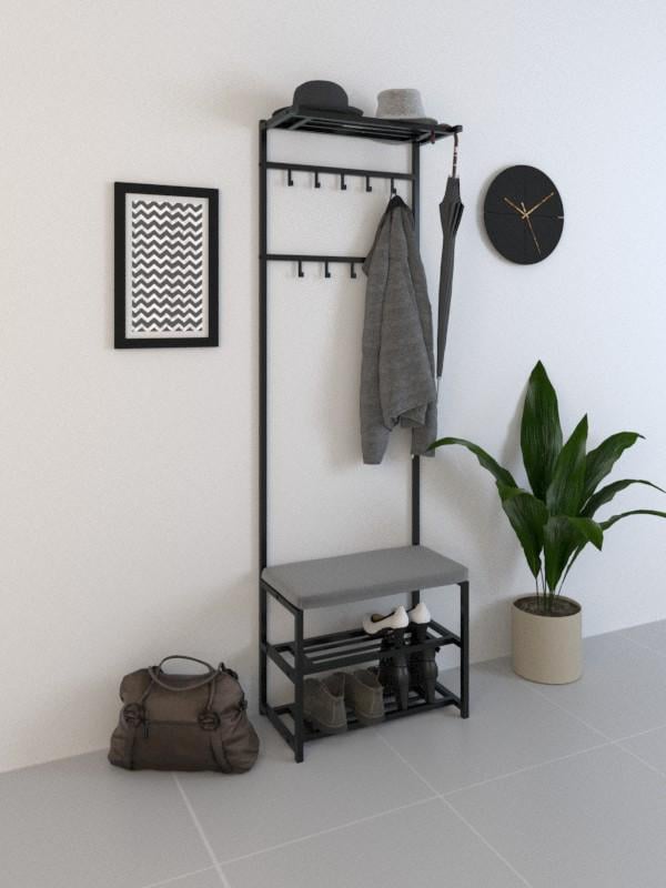 Прихожая металлическая SUNRISE-3 60 см Черный/Серый Прихожая металлическая SUNRISE-3 60 см Черный/Серый