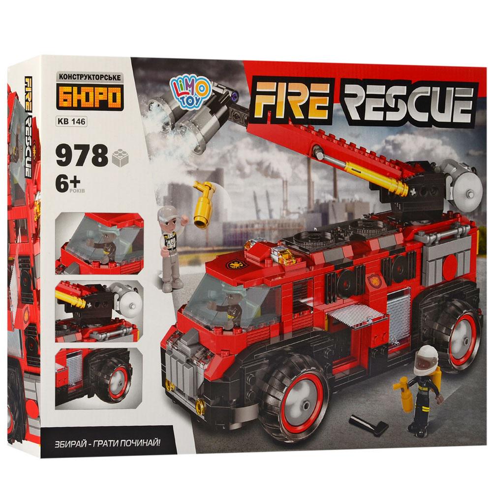 Конструктор Limo Toy Fire Rescue пожежна машина 978 деталей (KB 146)