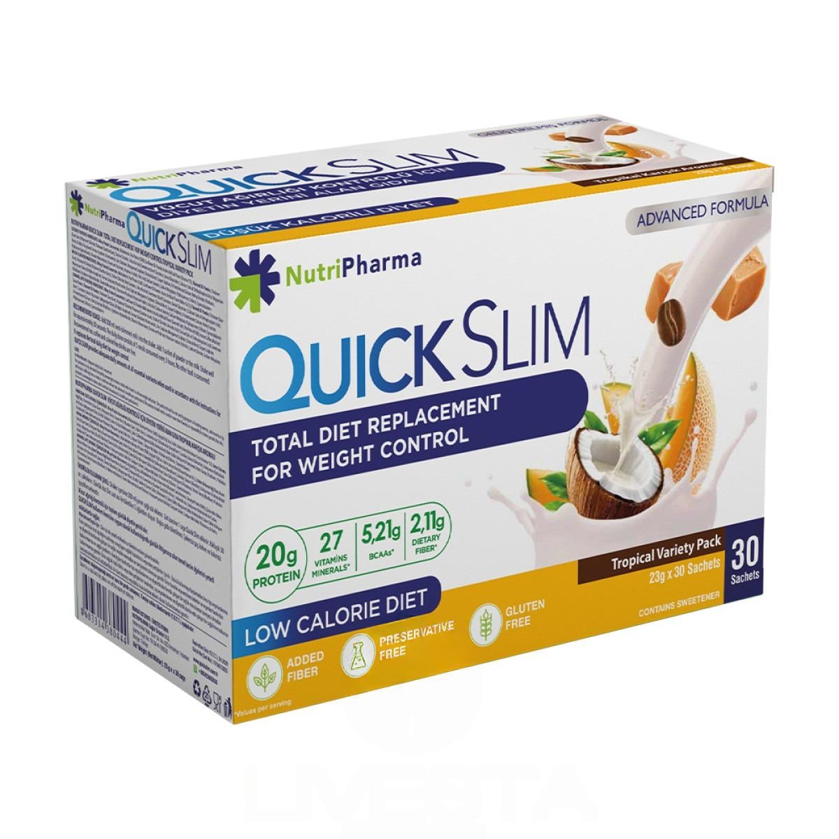 Коктейль Quick Slim Микс экзотических вкусов 30 саше х 23 г (37691530)