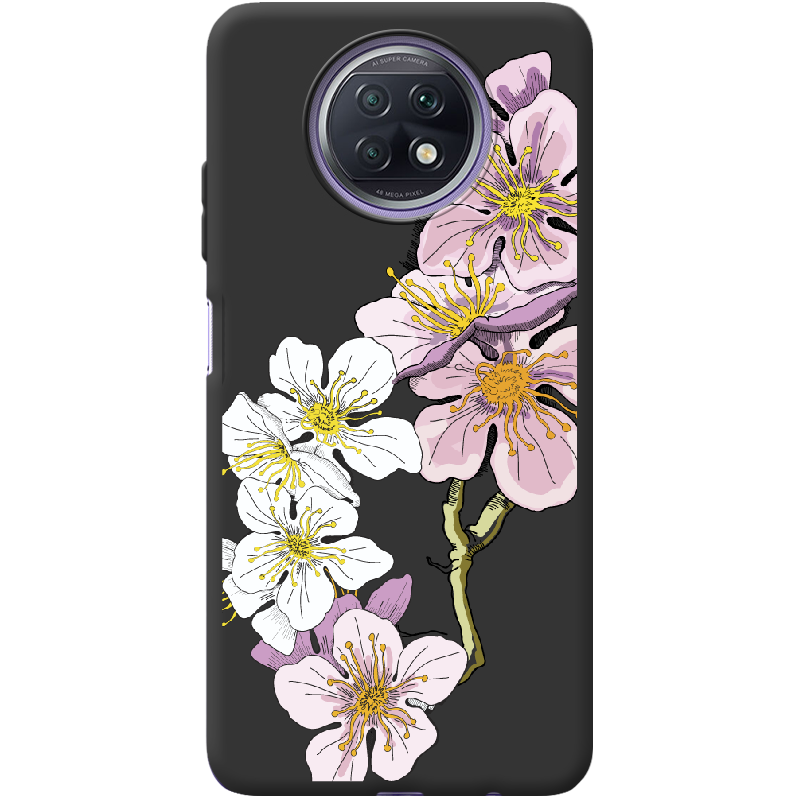 Чехол BoxFace Xiaomi Redmi Note 9T Cherry Blossom Черный силикон (42123-cc4-42207)