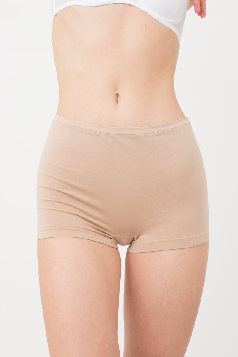 Трусы-шорты женские бесшовные Giulia BOXER BRIEFS S/M Beige-naturale (4823116908789)
