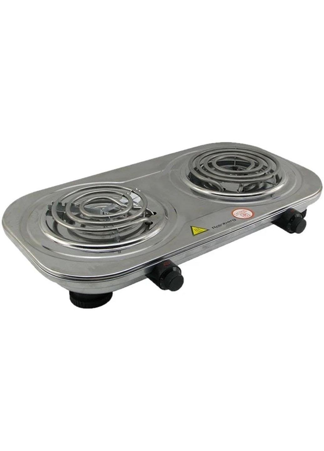 Плита электрическая Rainberg RB 008 настольная спиральная 2 конфорки 3500 Вт 5 режимов Серый (RB008А)