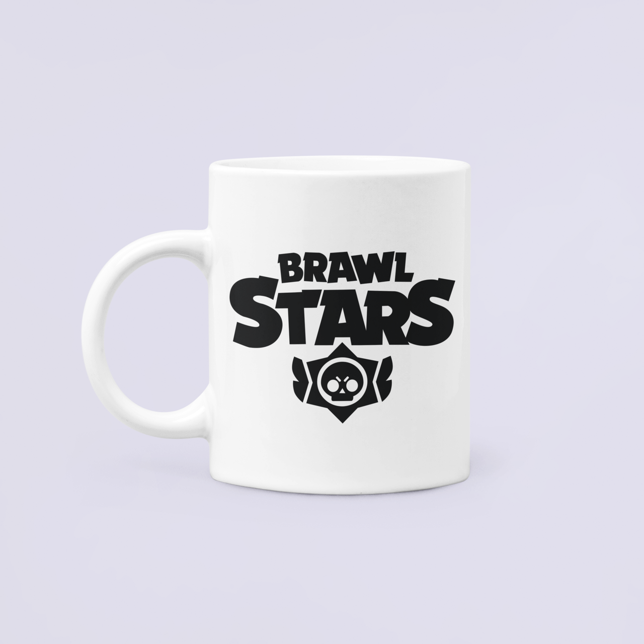 Чашка керамическая с принтом "Brawl stars" 330 мл Белый