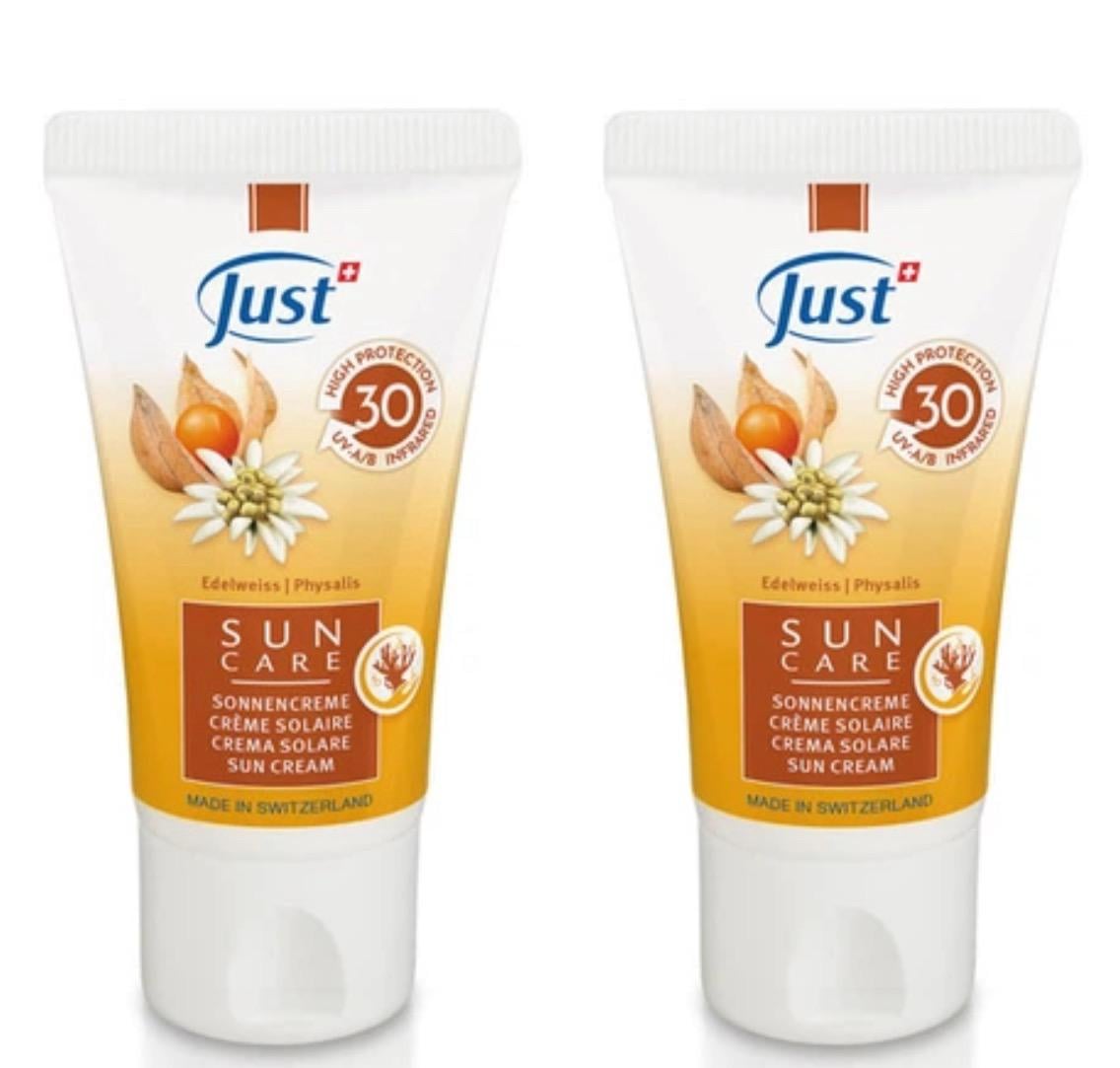 Крем солнцезащитный JUST SPF 30 Эдельвейс/Физали 2x30 мл