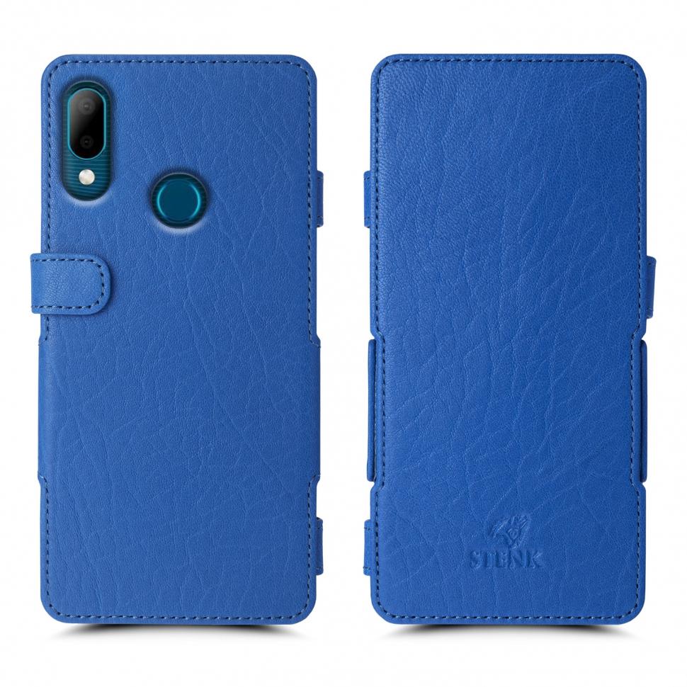 Чехол книжка Stenk Prime для HTC Wildfire E2 Ярко синий (68187)
