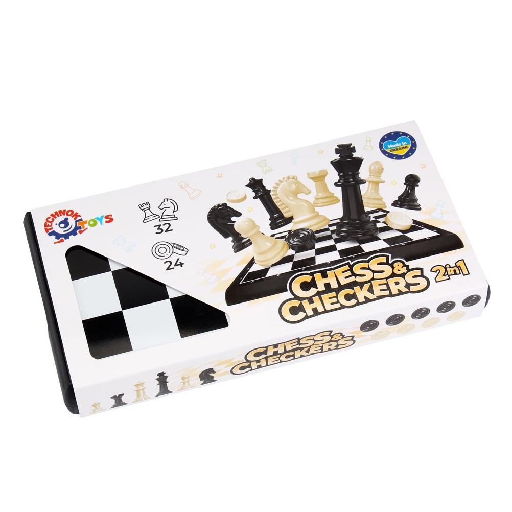Шахматы и шашки ТехноК набор настольных игр Разноцветный (SR-113-N-1218)