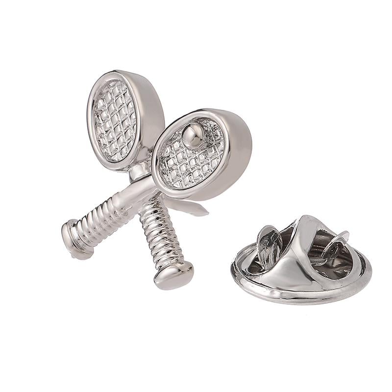 Значок-пин Теннисные ракетки Серебристый