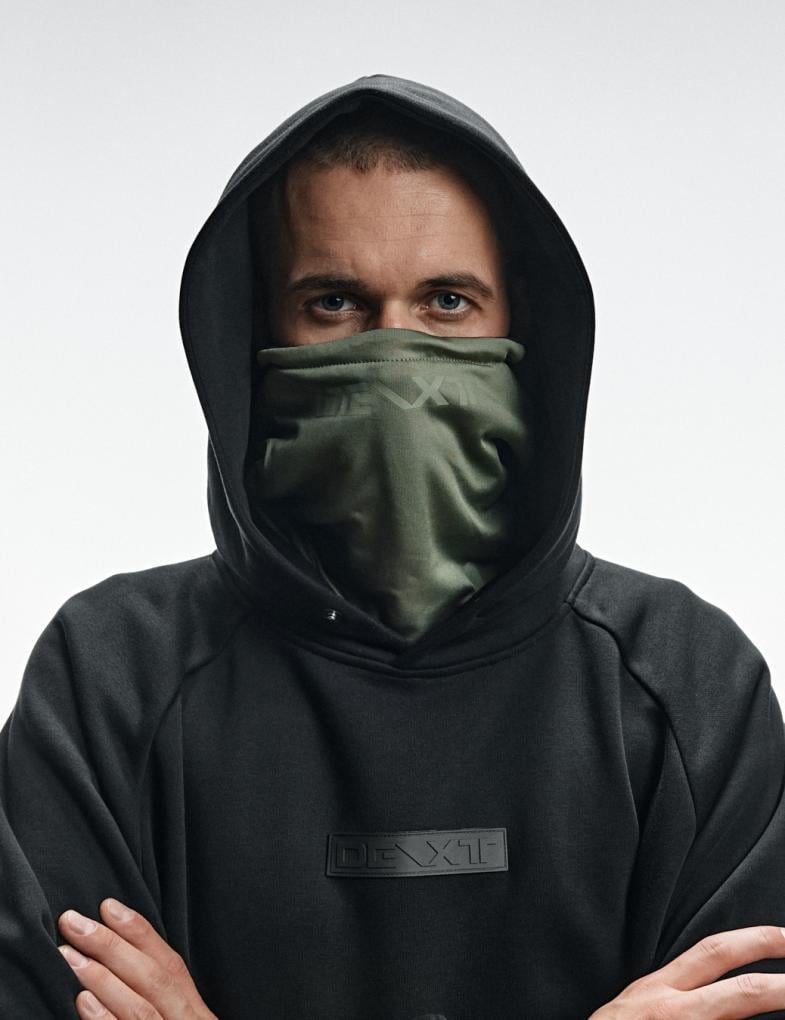 Шарф-бафф двусторонний мужской Diverse DEXT COMEON Черный-хаки (5905384054371)