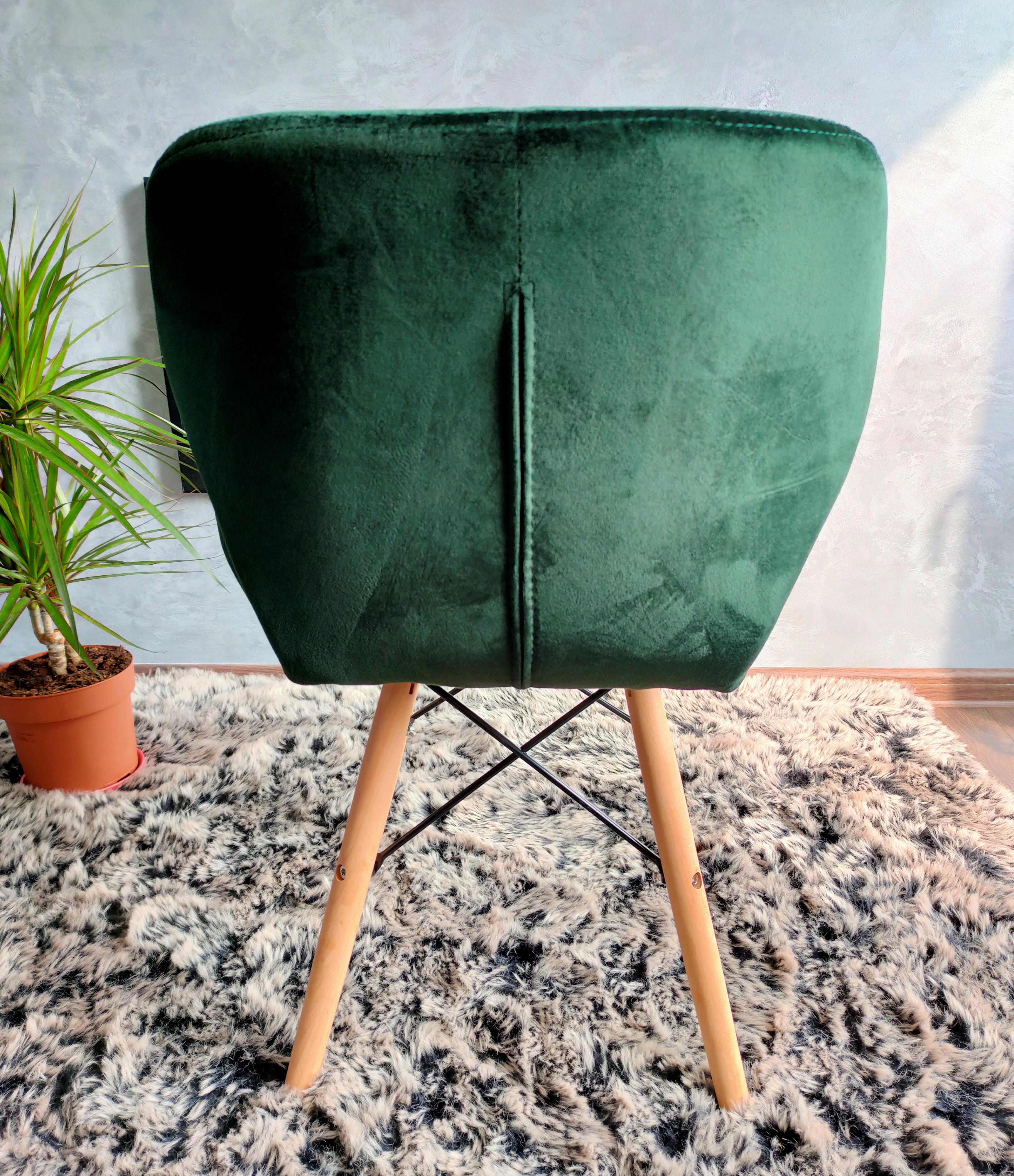 Крісло скандинавське Zano Велюр Зелений - фото 3 Крісло скандинавське Zano Велюр Зелений - фото 3