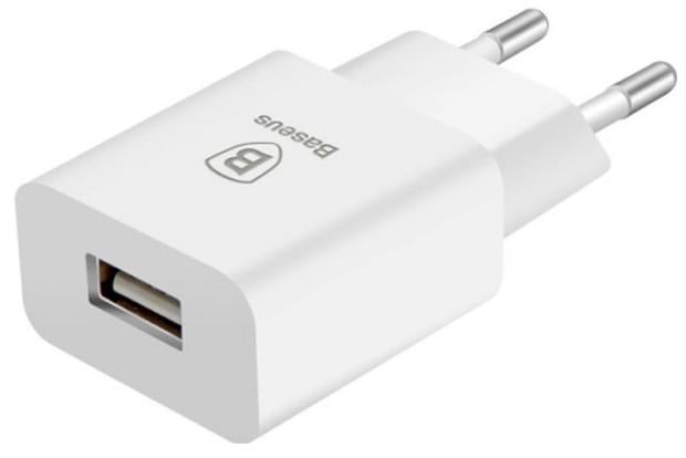 Пристрій мережевий зарядний Baseus Letour 1 Usb 2,1A CCALL-E2A02 White