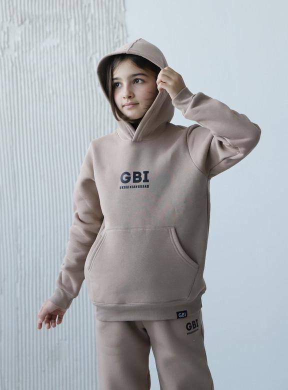 Костюм для девочки GBI TEENS худи с джогерами 158 см Бежевый (13857)