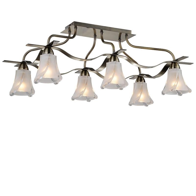 Люстра потолочная Light House ES-15950/6 на шесть ламп Бронза