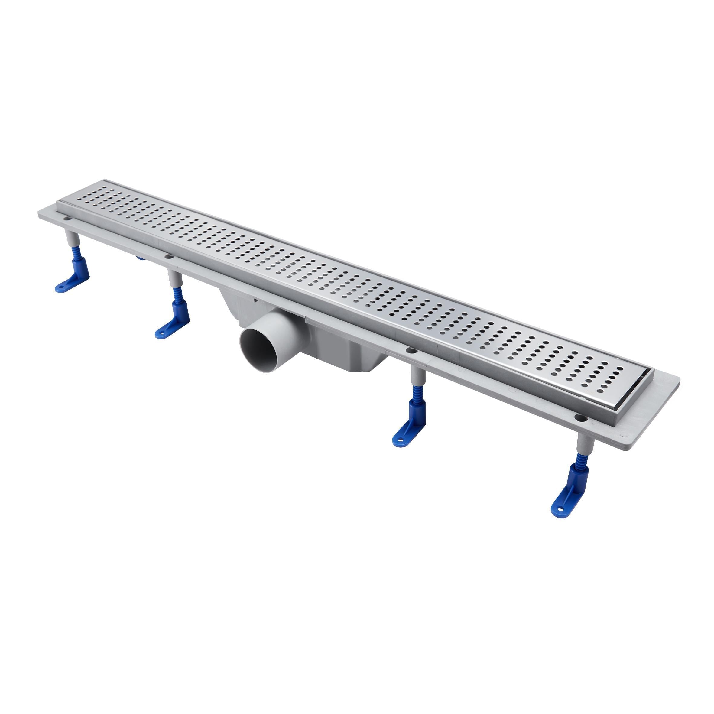 Трап Qtap Dry FB304-700 линейный с сухим затвором и нержавеющей решеткой 700х73 мм