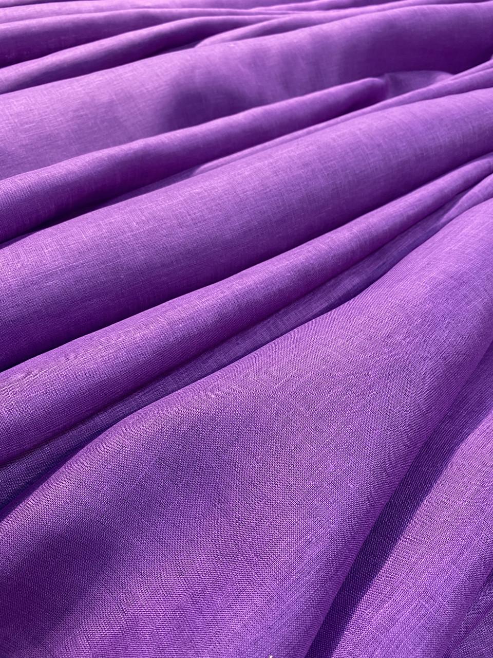 Ткань натуральная Linen Plus 100% лен марля Фиолетовый 219