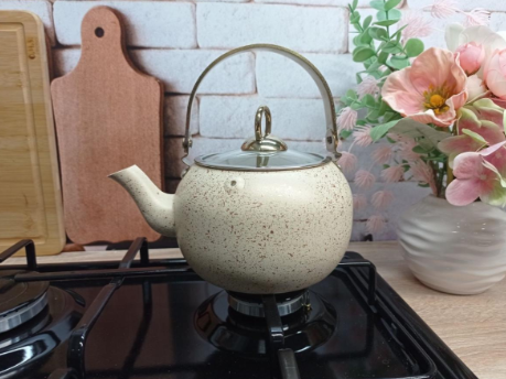 Чайник OMS 8212-S с гранитным антипригарным покрытием без индукции 1 л Ivory - фото 2 Чайник OMS 8212-S с гранитным антипригарным покрытием без индукции 1 л Ivory - фото 2