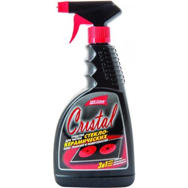 Средство для чистки Сан Клин Кристалл для стеклокерамических поверхностей с распылителем 500 мл (542040)