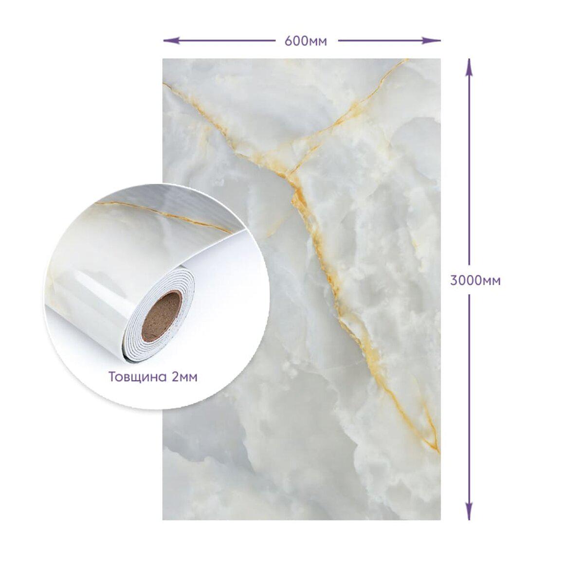 Плитка самоклеящаяся стеновая PET в рулоне 600х300х2 мм D/SW-00002430 (991944360) - фото 3