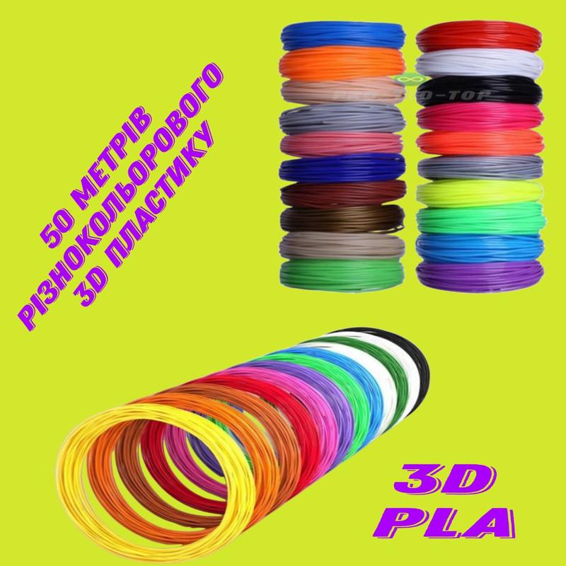 Ручка 3D для рисования 3D Pen 2 и пластик с трафаретами 50 м Розовый - фото 5