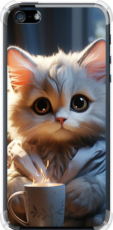 Чехол на iPhone 5 White cat (5646sp-18-42517)