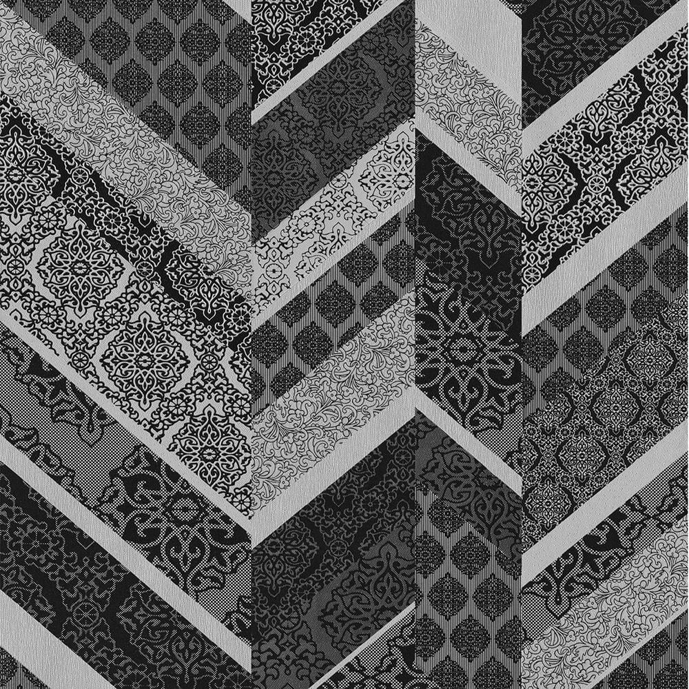 Шпалери вінілові на флізеліновій основі P+S international Spotlight 2 02534-20 Чорний/Сірий