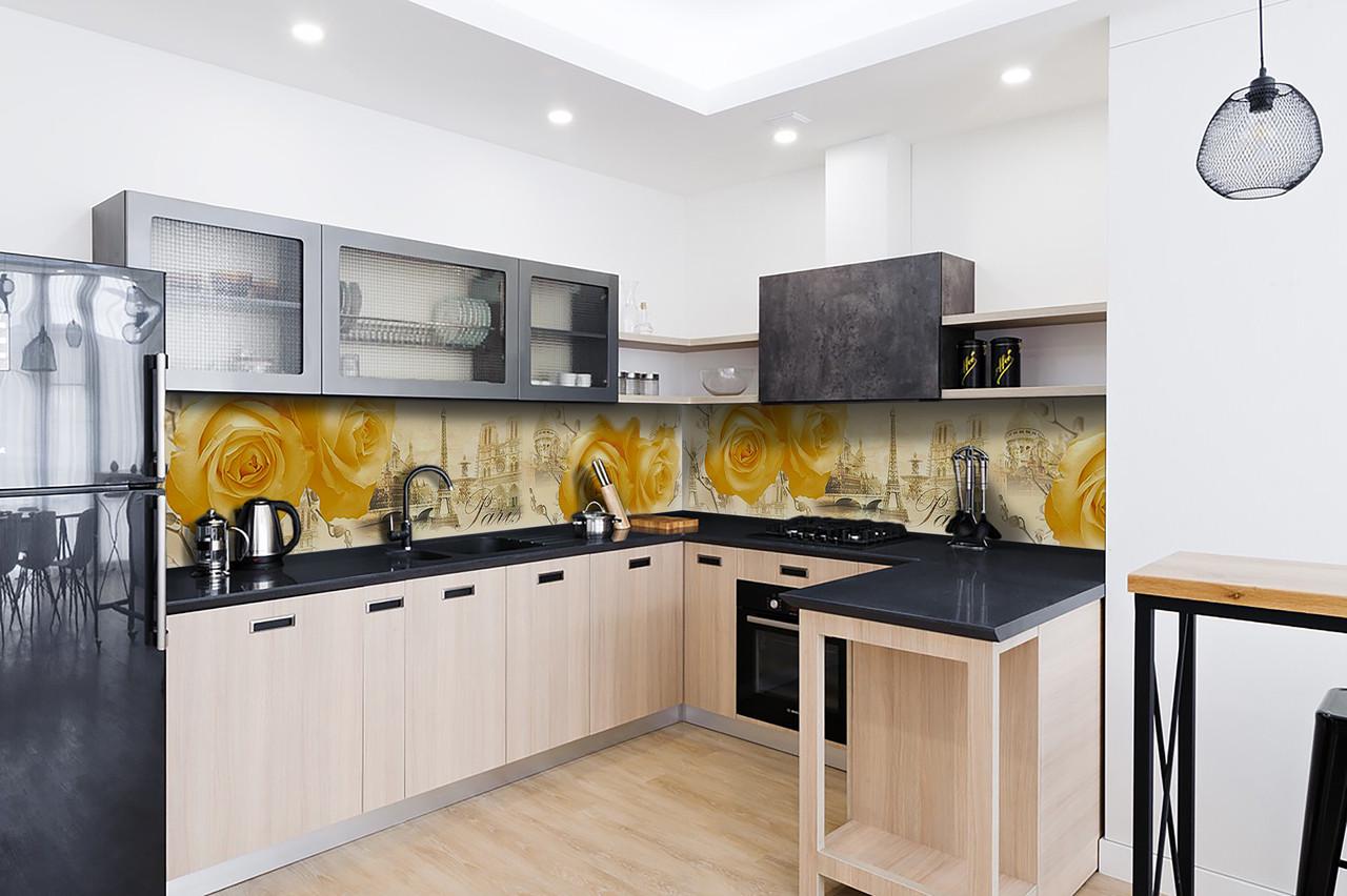 Кухонный фартук Amour из самоклеющейся виниловой пленки 65х250 см Желтый Кухонный фартук Amour из самоклеющейся виниловой пленки 65х250 см Желтый