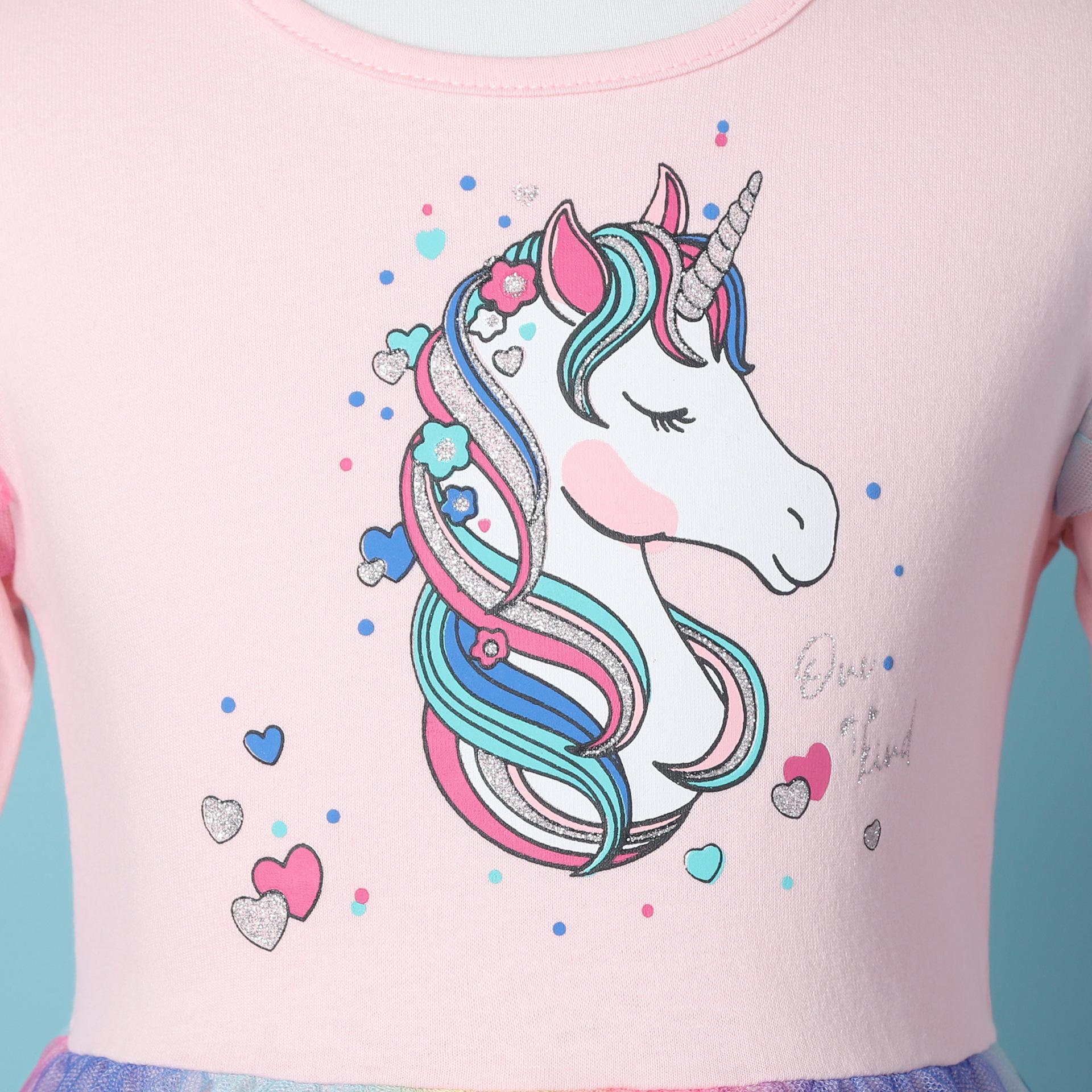 Платье детское с единорогом 130 см Радужный (23992016) - фото 3 Платье детское с единорогом 130 см Радужный (23992016) - фото 3