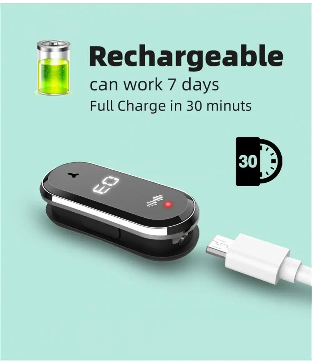 Браслет для отпугивания комаров ультразвуковой M21 PRO с функцией часов/шагомера и термометра Белый (2164658867) - фото 7