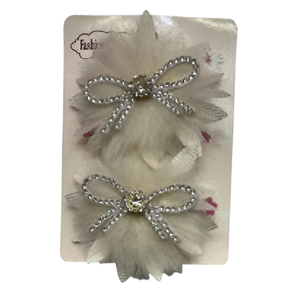 Заколки для волос новогодняя Stenson Бант WW02260 2 шт. (589282)