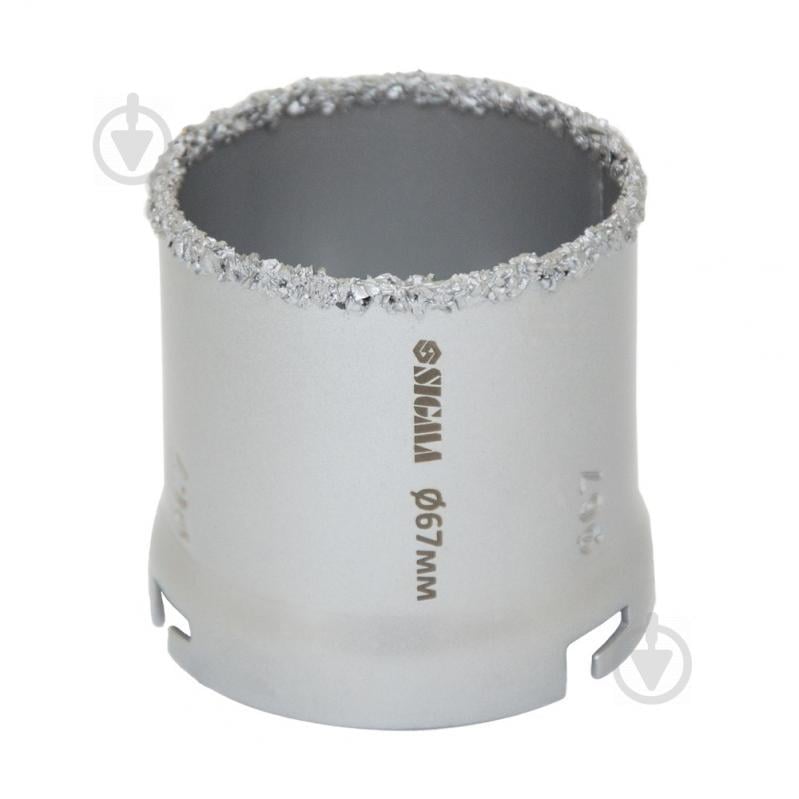 Коронка кольцевая с вольфрамовым напылением 67мм SIGMA (1512151)