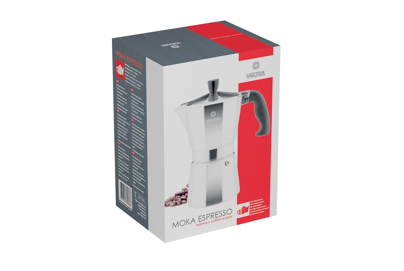 Кофеварка гейзерная Vinzer 89386 Moka Espresso на 6 чашек (7986) - фото 3