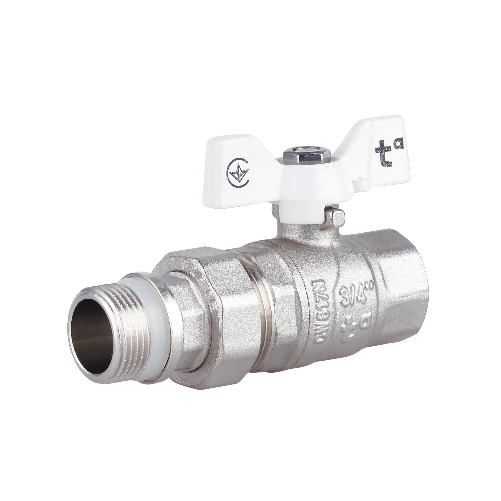 Кран шаровой с американкой Thermo Alliance Forte 3/4" с антипротечкой латунь (SF222W20) Кран шаровой с американкой Thermo Alliance Forte 3/4" с антипротечкой латунь (SF222W20)