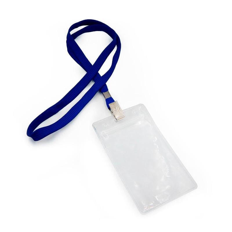 Бейдж Ardix на шнурке с клипсой 90 см 114х67 мм 20 шт. Синий (07-037-1-BL)