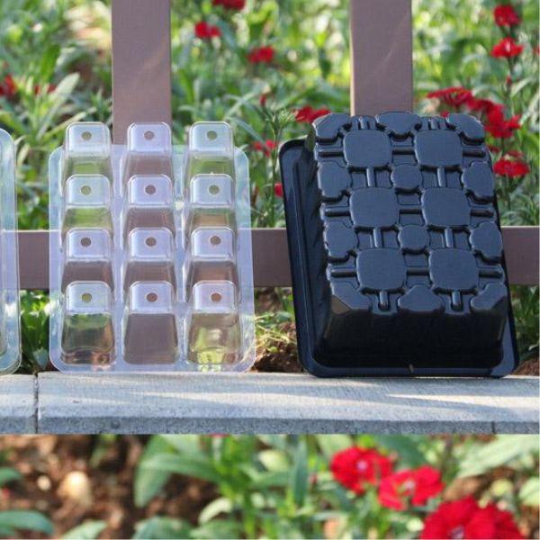 Теплица мини с крышкой C00636-1 на 12 ячеек 4 шт. - фото 5