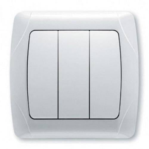 Выключатель трехклавишный VIKO Carmen Белый (00000003452)