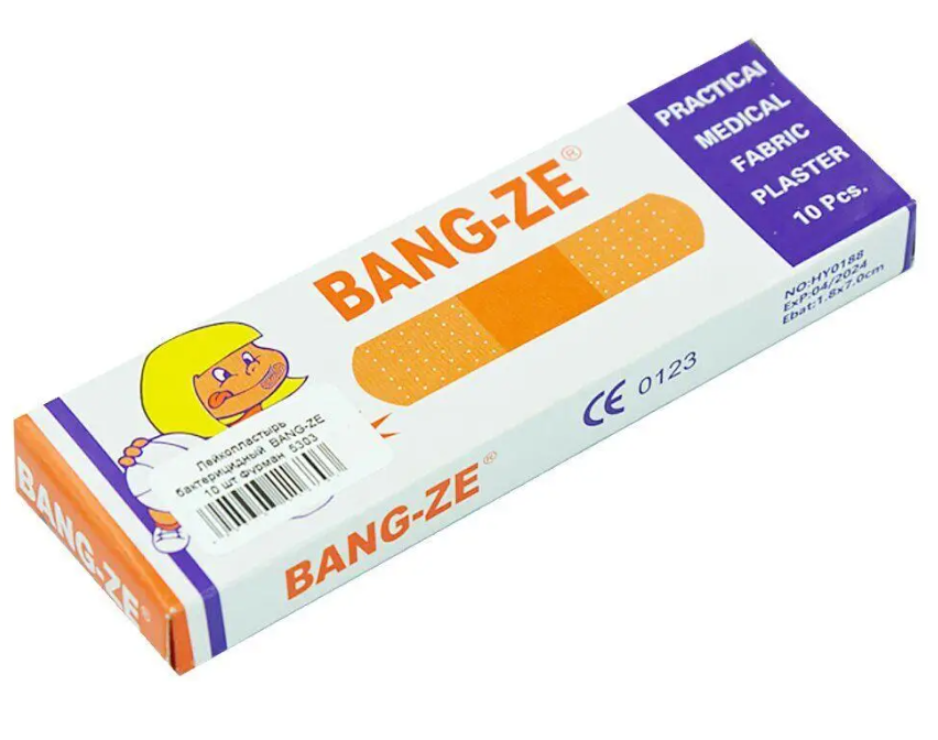 Пластир бактерицидний Bang-Ze 300 шт.