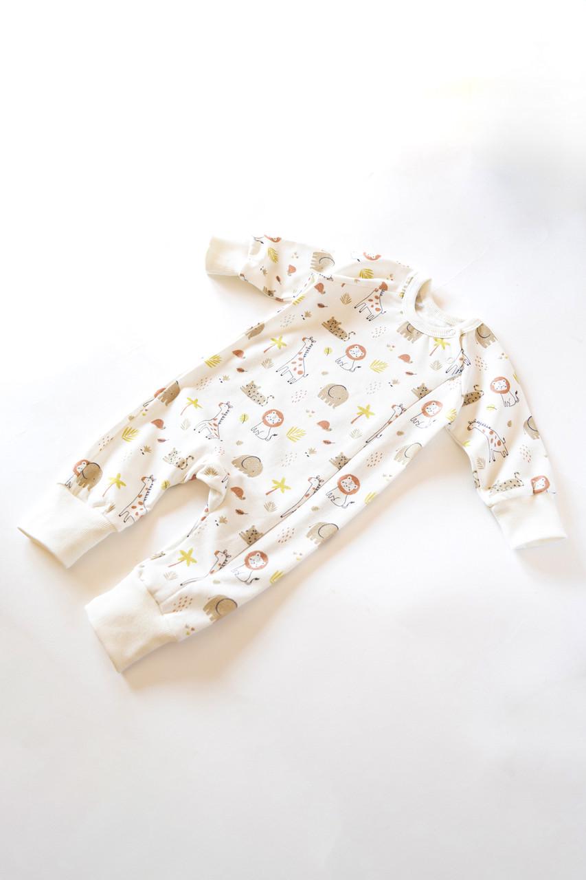 Ромпер для малюка на блискавці Сафарі двонитка з начосом 68 см (2743845304) - фото 2 Ромпер для малюка на блискавці Сафарі двонитка з начосом 68 см (2743845304) - фото 2