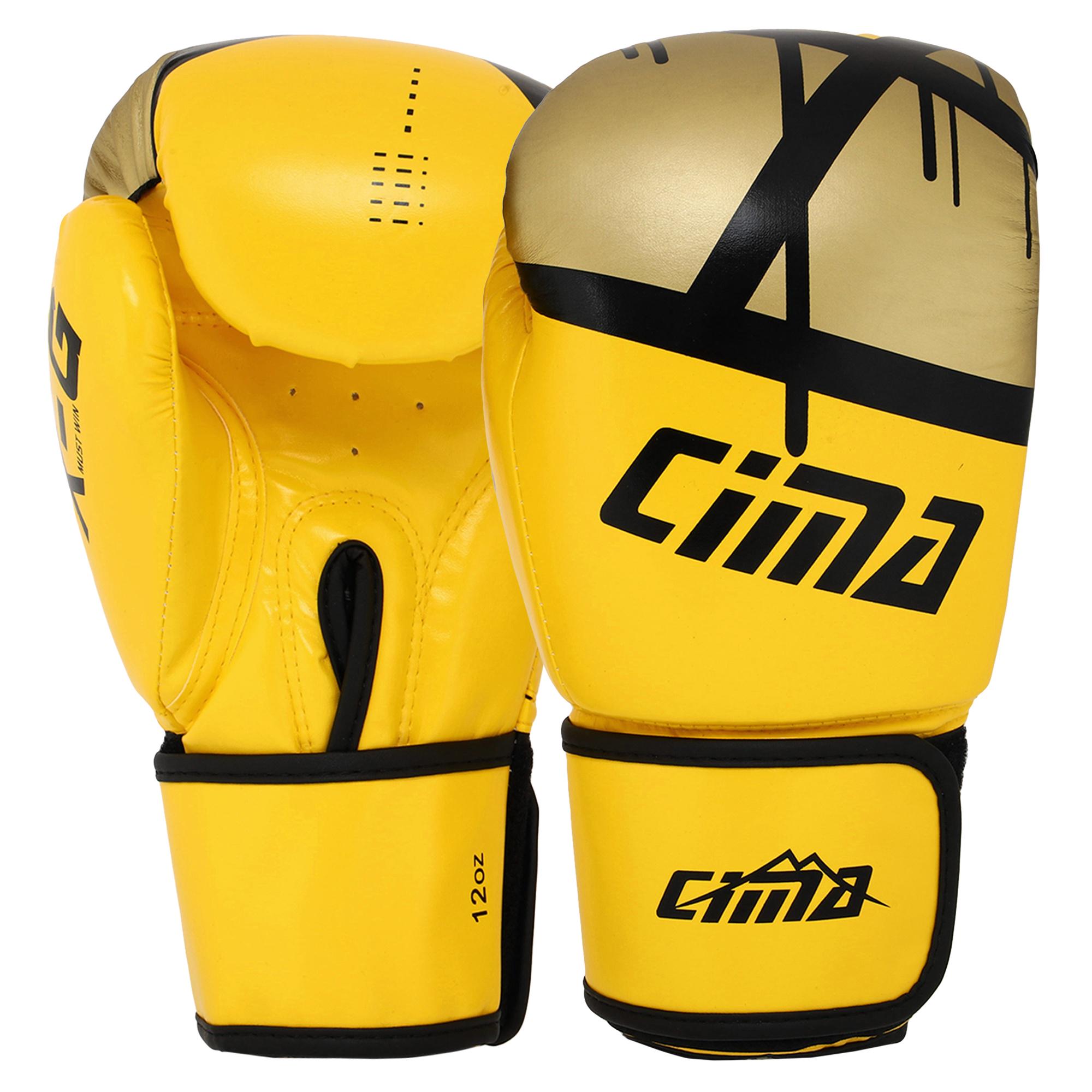 Боксерские перчатки CIMA 10 ун. Желтый (BO-8964)