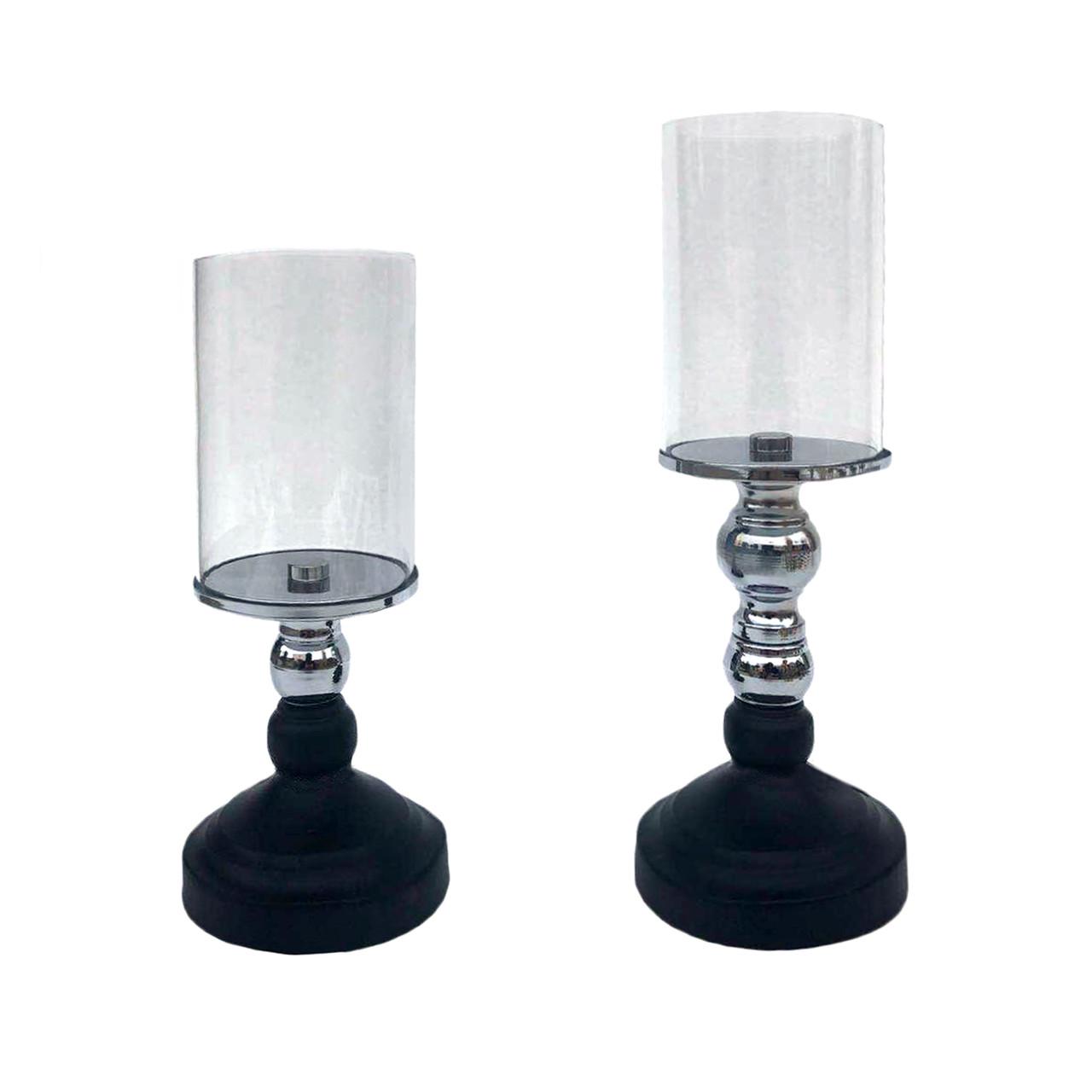 Підсвічник святковий Remy-Deсor Лунд металевий 28 см Чорно-сріблястий - фото 4 Підсвічник святковий Remy-Deсor Лунд металевий 28 см Чорно-сріблястий - фото 4