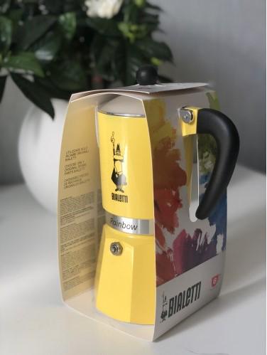 Гейзерна кавоварка Bialetti Rainbow алюмінієва 240 мл Yellow (4983) - фото 2