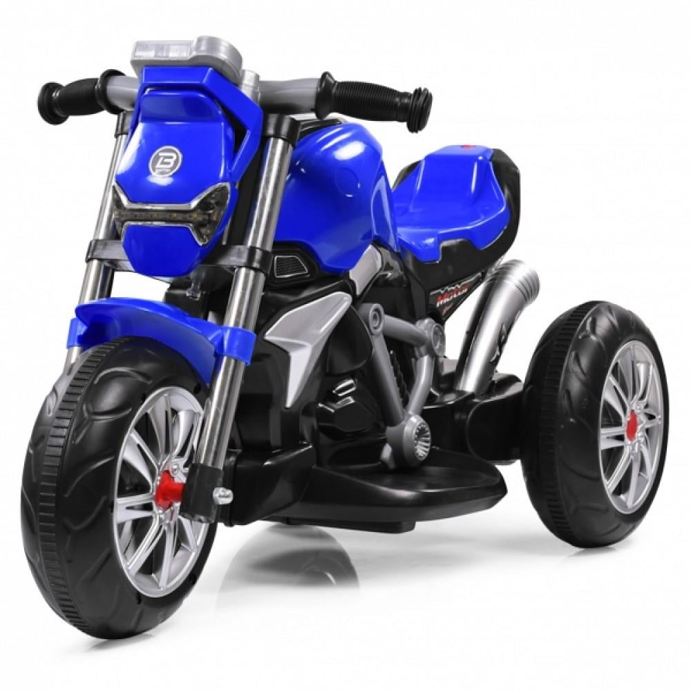 Детский электромотоцикл Bambi M-3639 светомузыка 80х49х37 см Синий (42300143)
