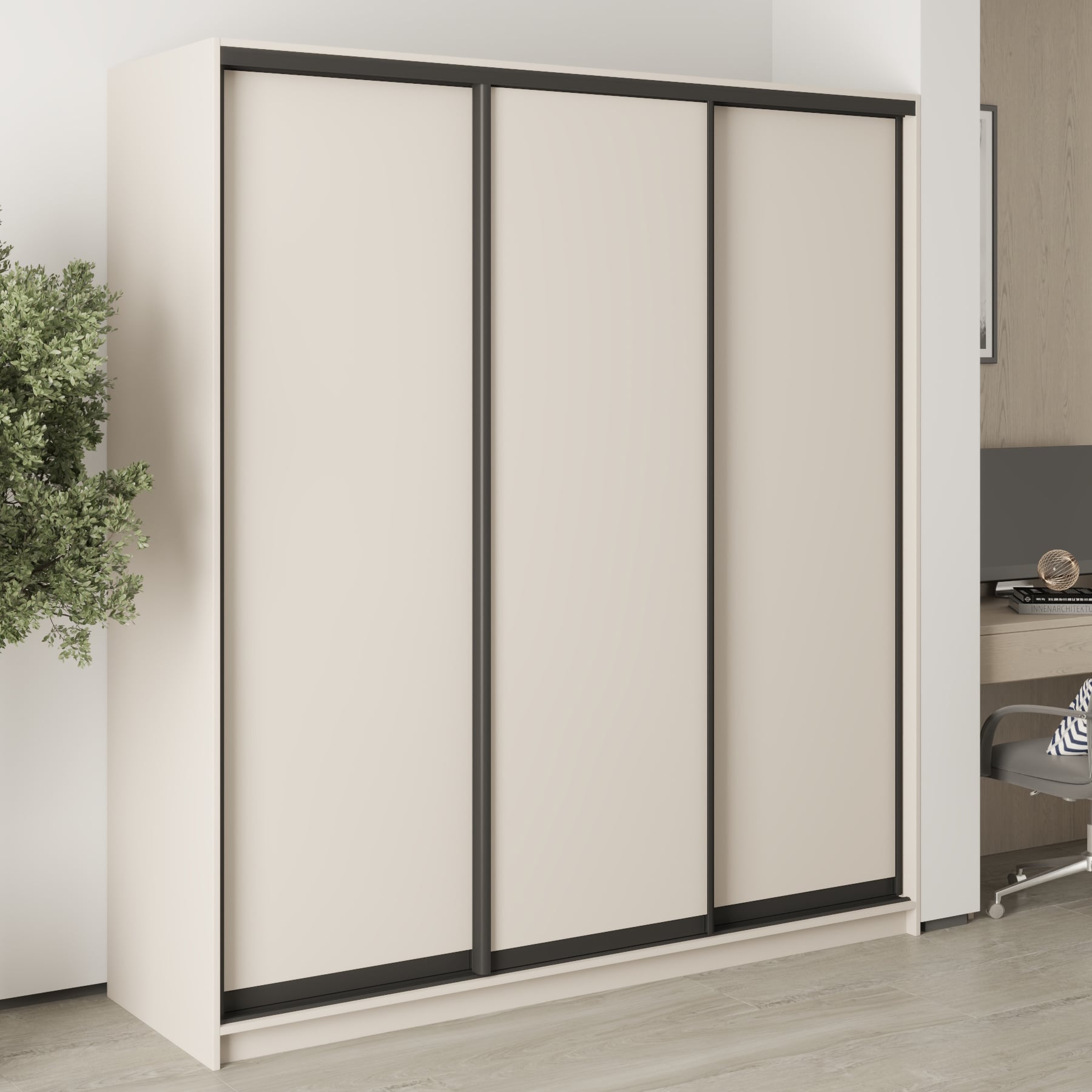 Шкаф-купе трехдверный Mebel Star Комбо BG MBS-8939 190х60х210 см Кашемир (1008928) Шкаф-купе трехдверный Mebel Star Комбо BG MBS-8939 190х60х210 см Кашемир (1008928)