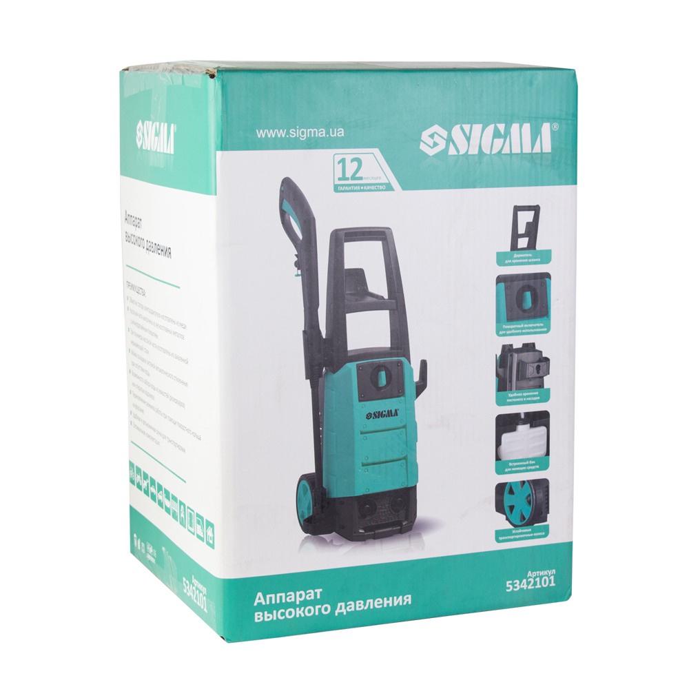 Мойка высокого давления Sigma 2000 Вт 7,2 л/мин. с турбонасадкой - фото 8