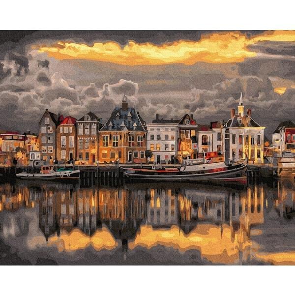 Картина по номерам BrushMe Вечер в Стокгольме GX24413 холст на подрамнике 40x50 см (1394568451)